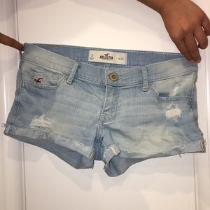 Hollister distressed denim shorts